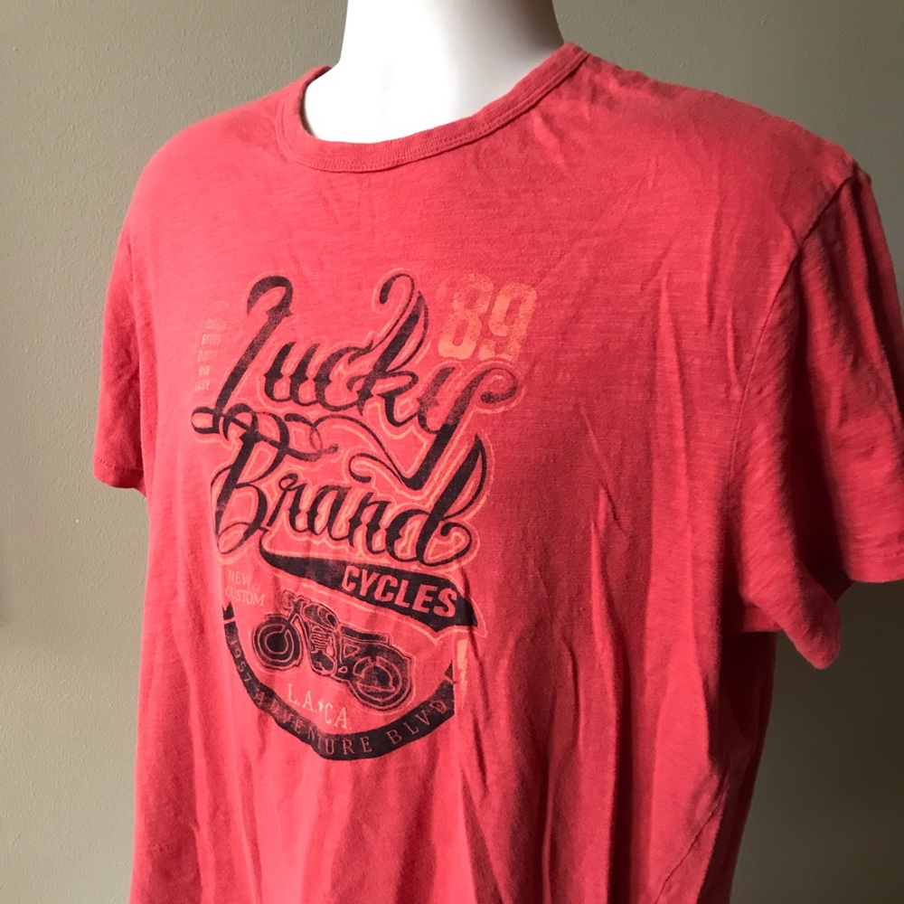 Lucky Brand Cycles ‘89 (L) Red t-shirt